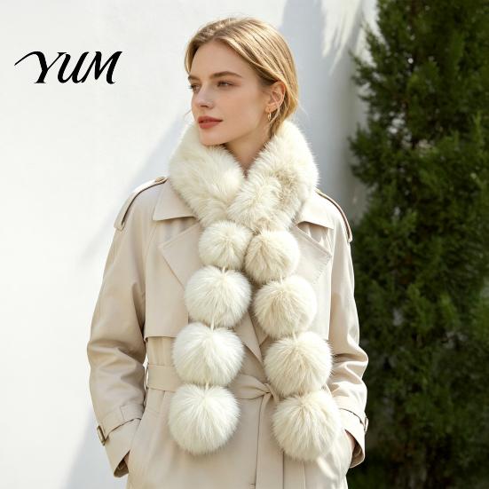 Soft Imitation Fur Scarf Women Faux Scarf, Winter Neck Warmer with Magnetic Buckle, Casual Daily Wear Elegant Draping Design Plush Long Collar