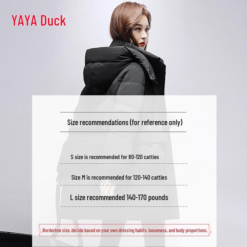 YAYA Women's Mid-Length Hooded Down Coat