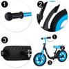 Malplay 12 Inch EVA Wheels Kids Balance Bike Black And Blue