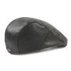 Adjustable Button Painter Cap PU Leather Newsboy Caps Vintage Autumn Winter Hat  Women Men