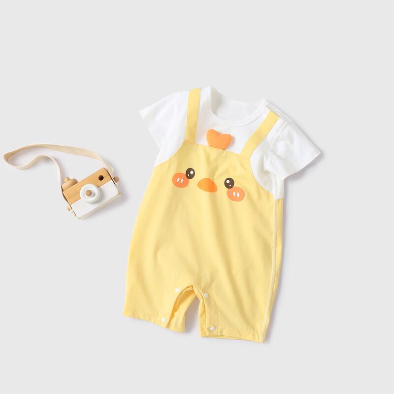 Youqi Infant Summer Cartoon Short Sleeve Romper
