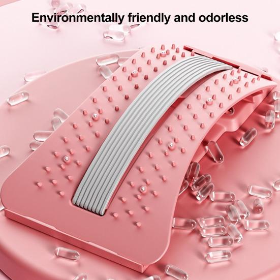 Back Stretcher Waist Trainer Adjustable Cervical Spine Lower Back Neck Pain Relief Massager Cushion Arch Lumbar Back Cracker Board Stretching Device