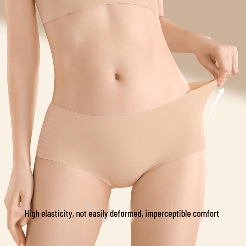 SecretWorld Women's Seamless Antibacterial Ice Silk Briefs