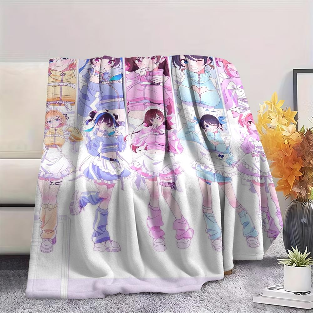 1PC Rent a Girlfriend Print Flannel Blanket, High quality Comfortable for All Seasons, Home Decor, Warmth and Comfort, Perfect for Christmas Gifts