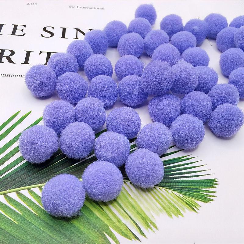 Разноцветные эластичные помпоны для поделок своими руками для детей - плюшевые, красочные шарики для творческих проектов и украшений