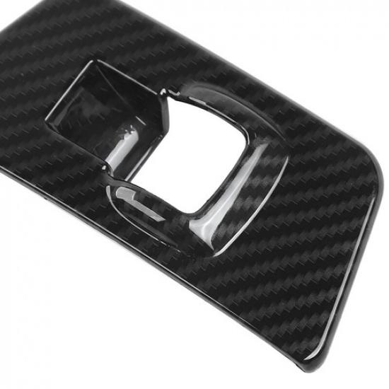 Rear Small Window Lift Panel Switch Covers Trim For Ford F150 2015+ Carbon Fiber