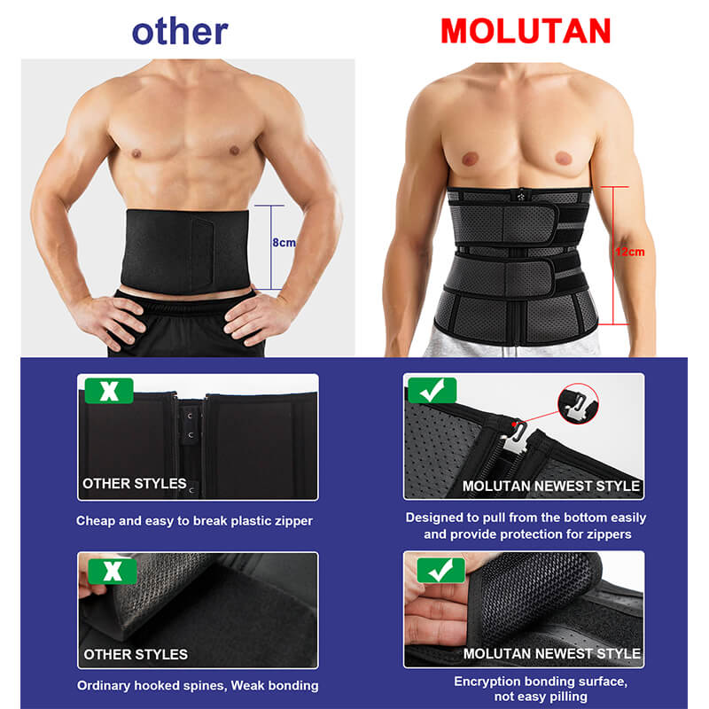 Workout Back Support Belt Neoprene Tummy Control Sweat Belt Adjustable Slim Waist Trimmer