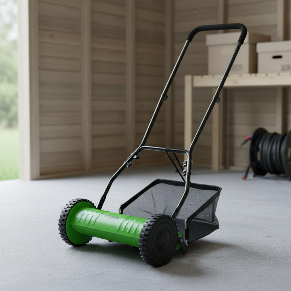 Push Lawn Mower Cordless Manual Reel Mower Hand Push Grass Trimmer Lightweight Quiet Function for Gardens