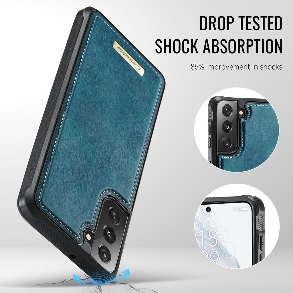 For Samsung Galaxy S22+ 5G Magnetic Case CASEME ME80 Series Leather PC TPU Phone Cover with Detachable Wallet