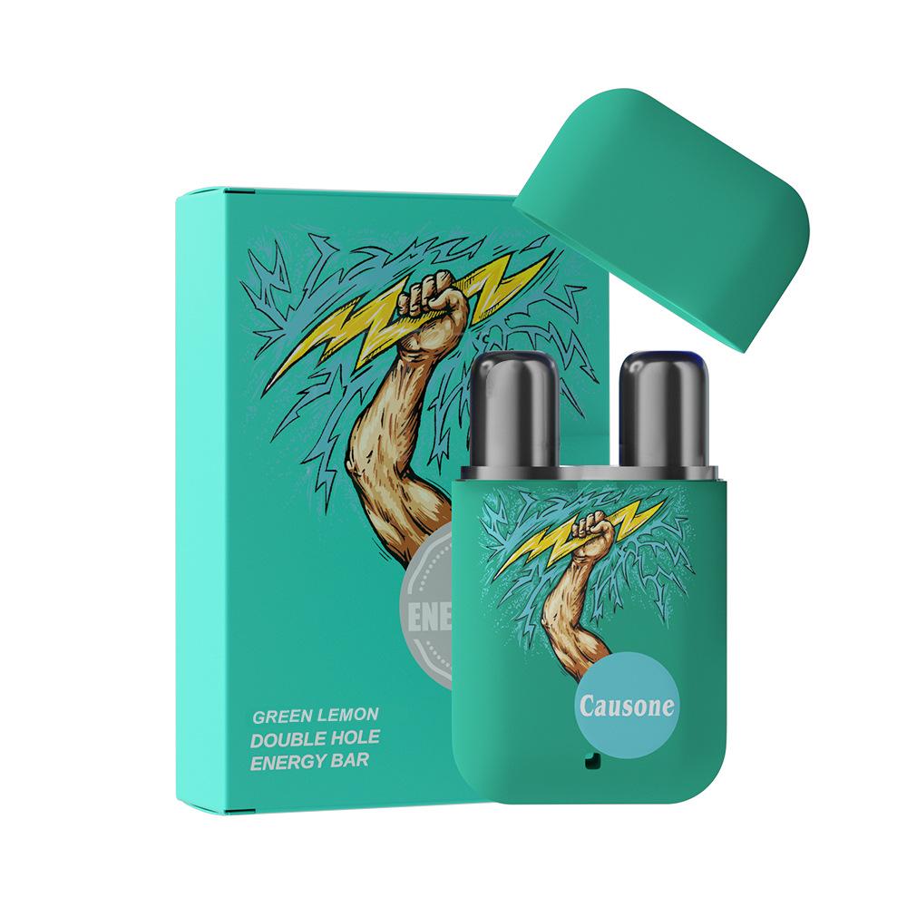 CAUSONE Энергетический стик Двухдырочный назальный ингалятор: Освежающая и снимающая усталость формула в упаковке на английском языке