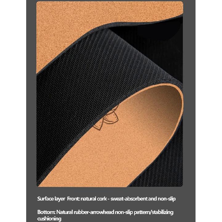 68cm Cork Natural Rubber Mat 5mmThickened Meditation Cushion Sitting Cushion Round Flat Yoga Mat Sweat-absorbent Breathable
