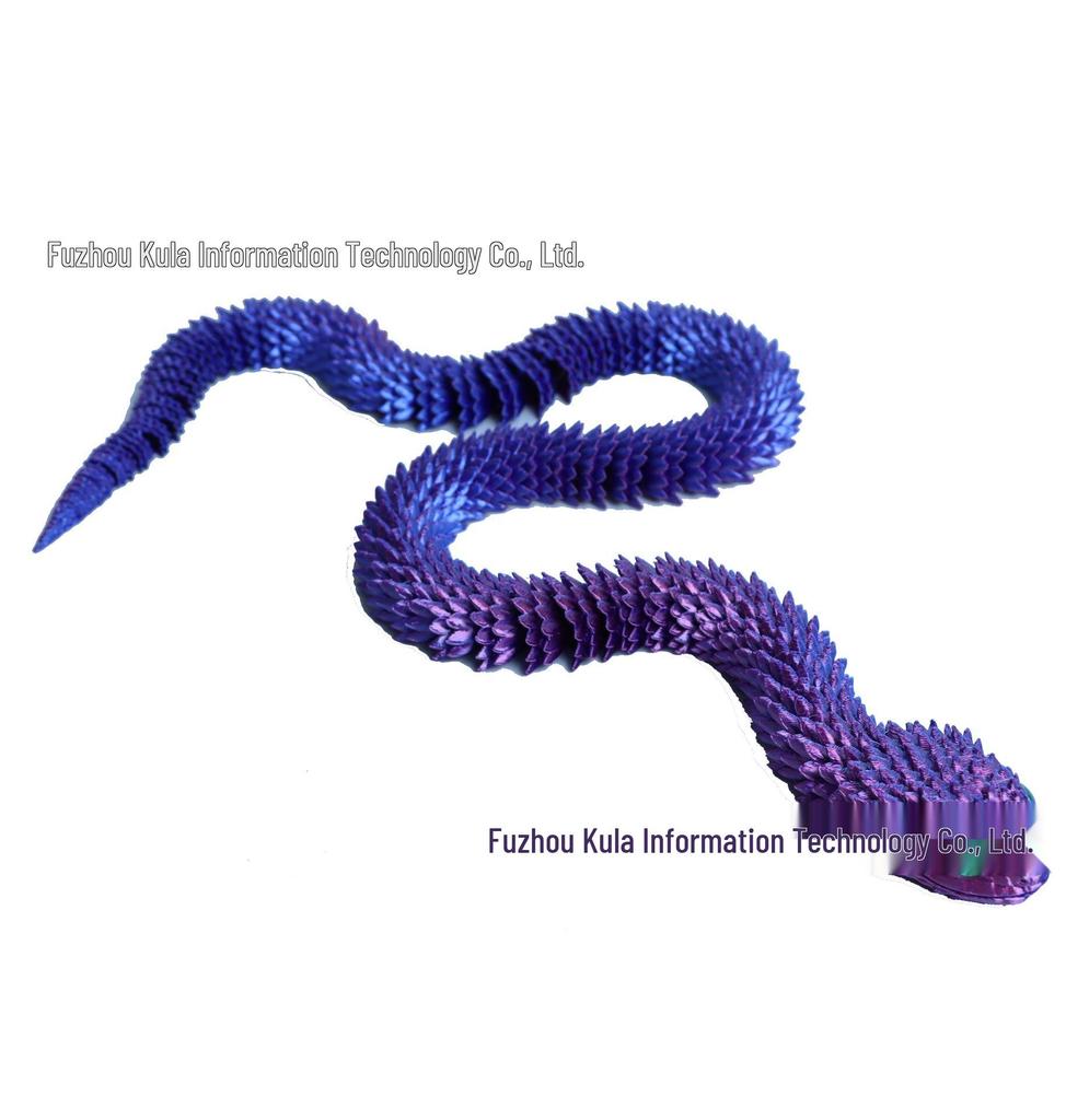 Подвижная фигурка змеи гадюки, напечатанная на 3D-принтере - Креативное имитированное декоративное изделие ручной работы