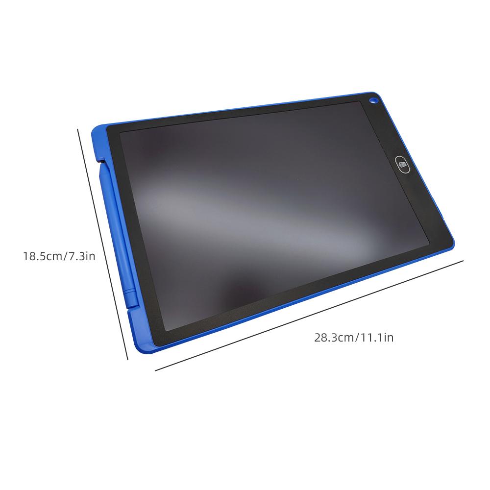 12 Inch LCD Writing Tablet Electronic Digital Drawing Board Erasable Writing Pad Single Color Screen One Click Erase