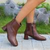 Женские ботильоны на высоком каблуке, зимние новые модные кожаные туфли для женщин 2024 года, трендовые готические ботинки, туфли-лодочки, платье, прогулочные туфли Chaussures Femme