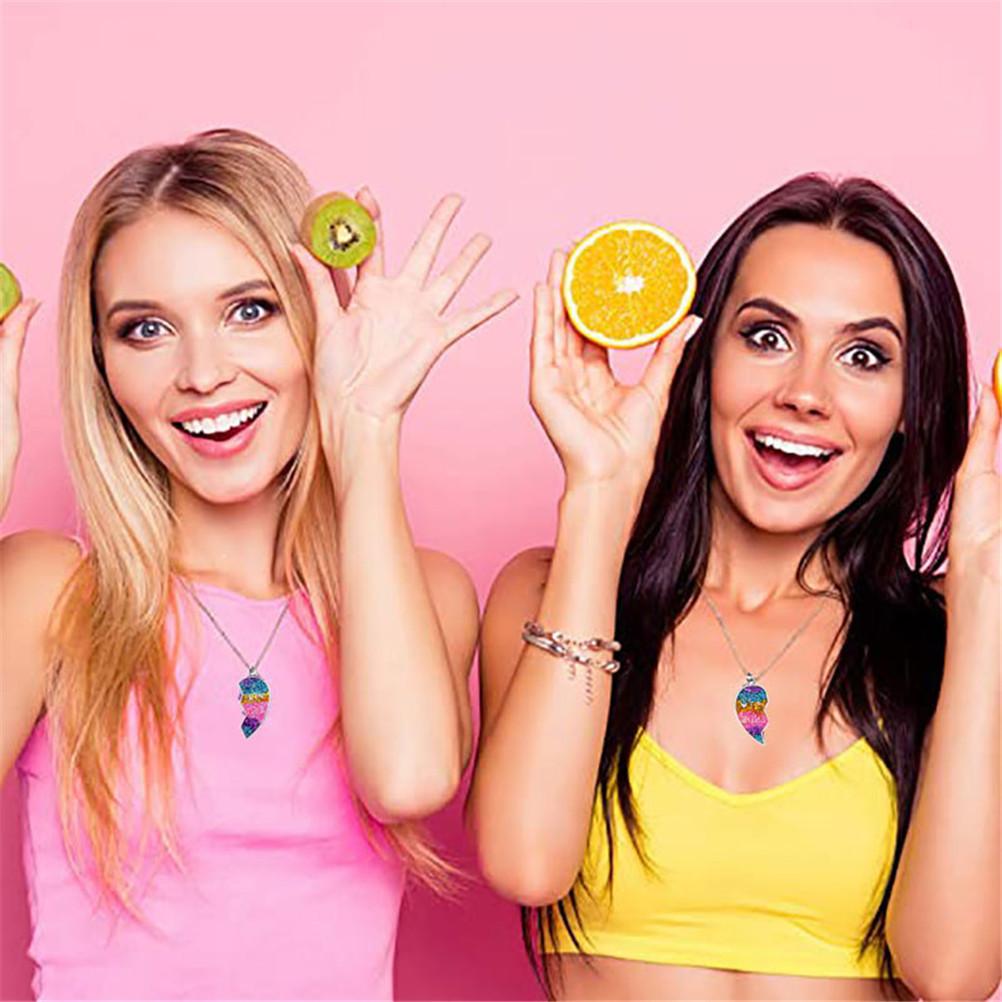 2 шт. Лучшие друзья Магнитные ожерелья с подвеской в форме половинки сердца Шарм Дружба ожерелья ювелирные изделия