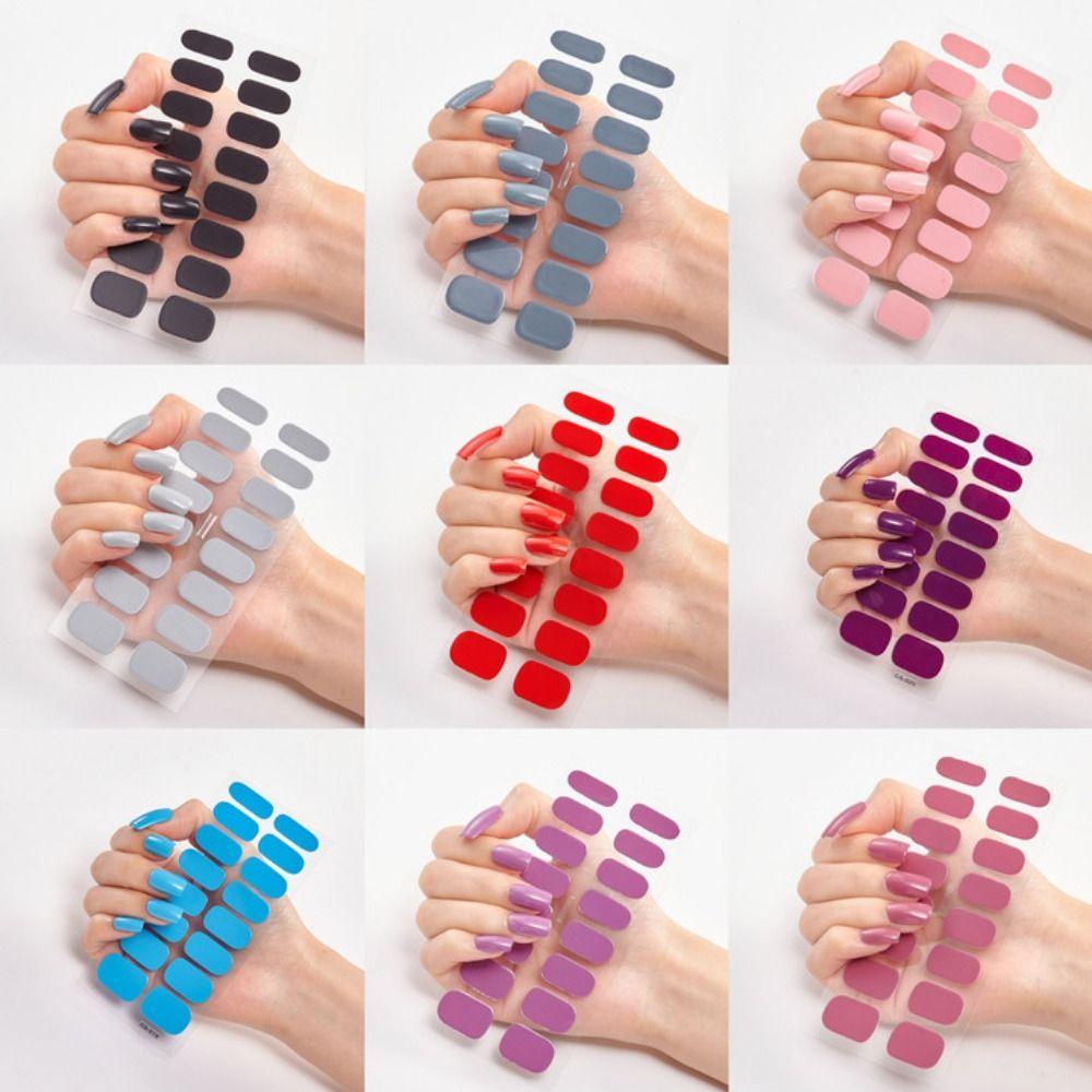 Self-Adhesive Nail Wraps Full Cover Nail Polish Sticker DIY Nail Stickers Women Girls