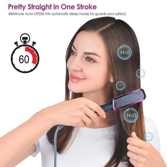 Щипцы для завивки двойного назначения Портативный быстрый нагрев Изолирующий слой Интеллектуальный контроль температуры Красота Инструмент Универсальная электрическая расческа для выпрямления волос