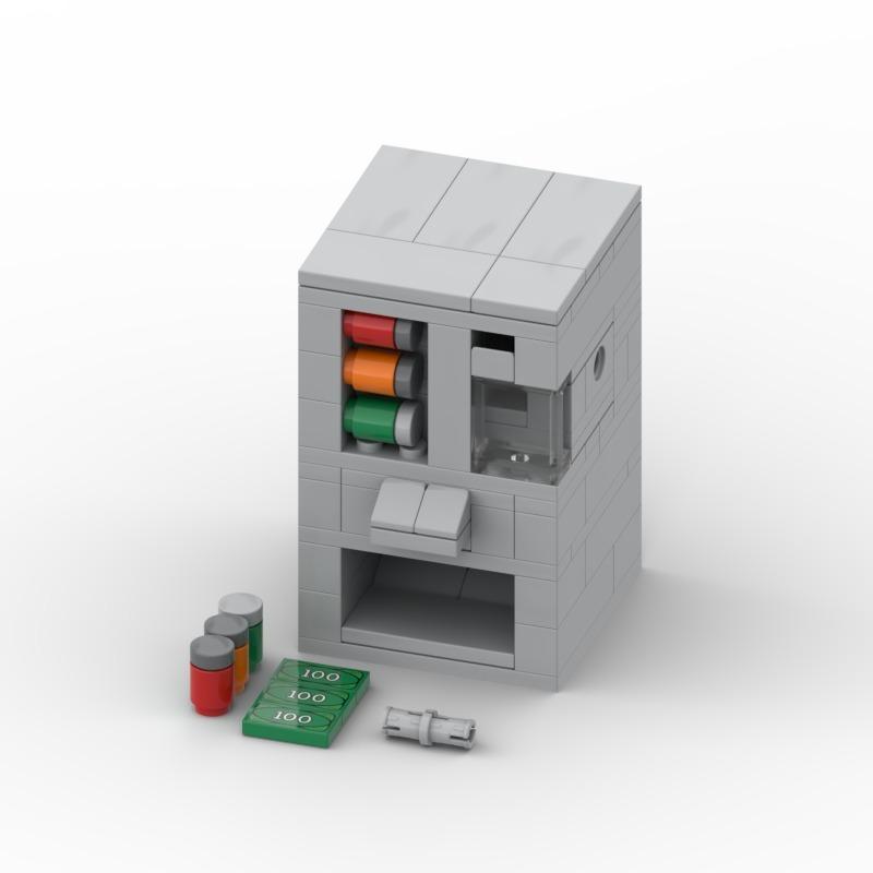 Совместимо с Lego Street View Автомат с напитками, Детская головоломка Сборка из мелких деталей Строительные блоки Игрушка Мини