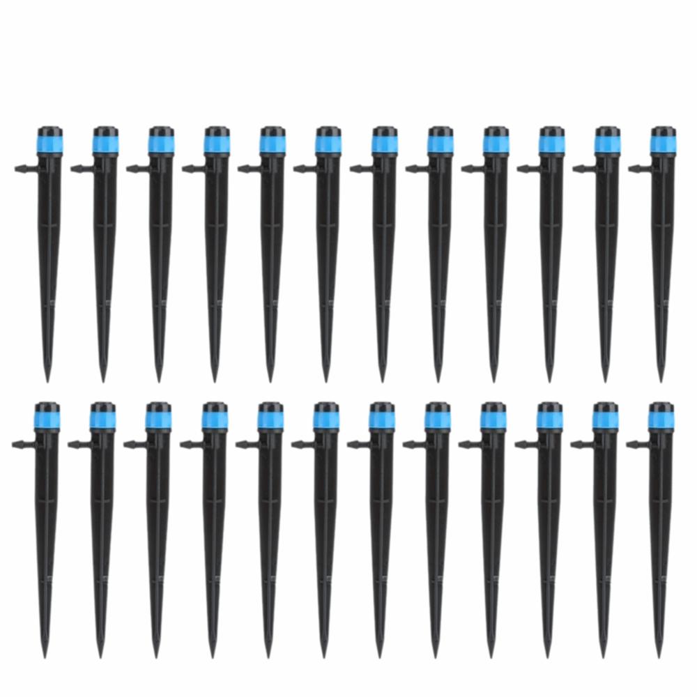 100Pcs Black Irrigation Dripper Plastic Ground Insert Dripper Irrigation Emitters Plant Care
