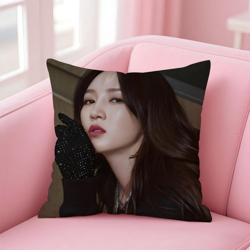 Popular fashion Chinese singer MMeng Jia Cushion Cover Pillow Case Soft Friendly Fabric Concealed Zipper