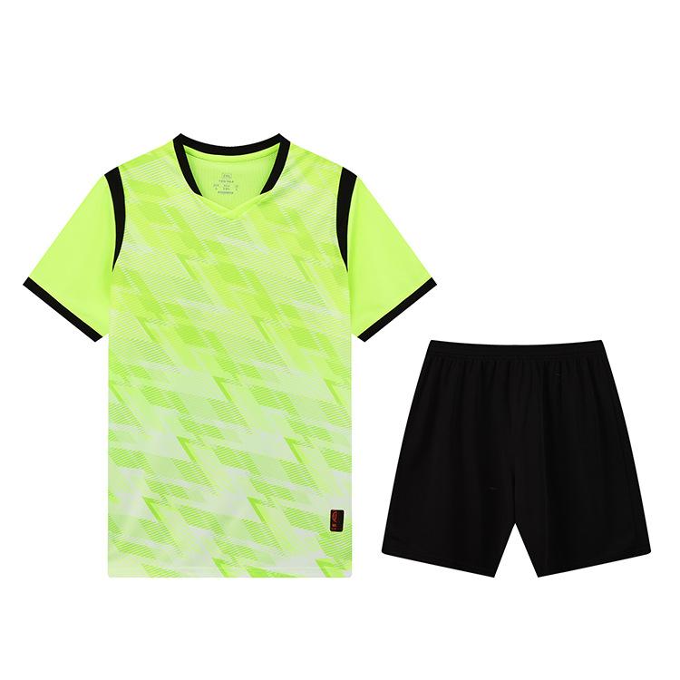 Football Jersey Set Men'S Summer Adult Game Jersey Training Jersey Children'S Quick-Drying Short-Sleeved Digital Printed Jersey