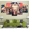 Modern Poster Frame Wall Art Home Decor 5 Panel One Piece Character Living Room Canvas HD Print Modular Pictures Painting