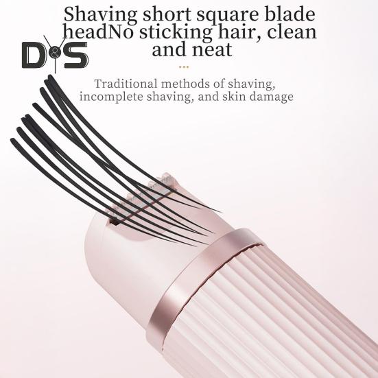 Женская электробритва с двумя головками, USB-перезаряжаемая, водонепроницаемая, портативная, для лица, тела, зоны бикини, рук, ног, эпилятор, бритва, триммер