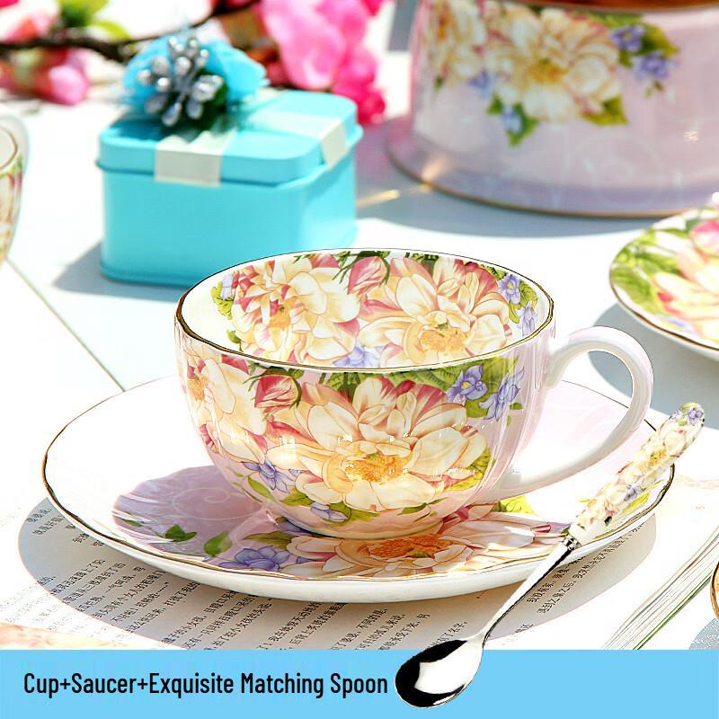 Изысканный европейский кофейный и чайный сервиз из костяного фарфора