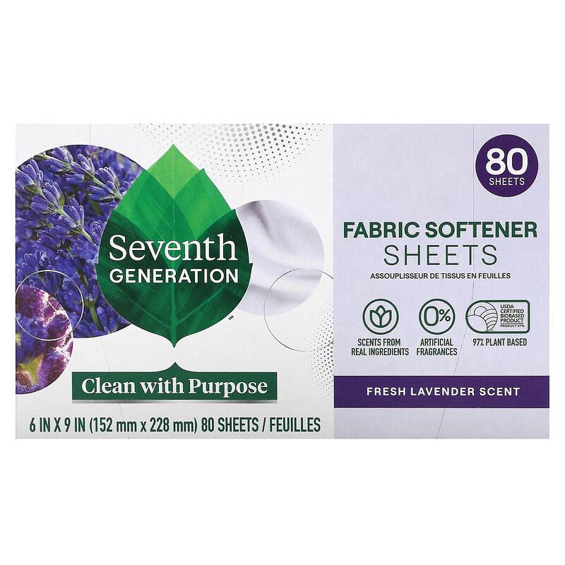 Fabric Softener Sheets, Fresh Lavender, 80 Sheets
