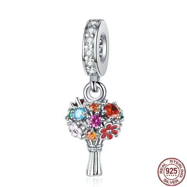 New 925 Sterling Silver Pink Butterfly Spiritual Dreamcatcher Charm Bead Fit OriginalNew Bracelet DIY Jewelry Gift