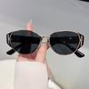 Sexy Ladies Vintage Cat Eye Sunglasses Women For Men  Sun Glasses Punk Popular Big Frame Luxury Brand Designer Metal Eyewear