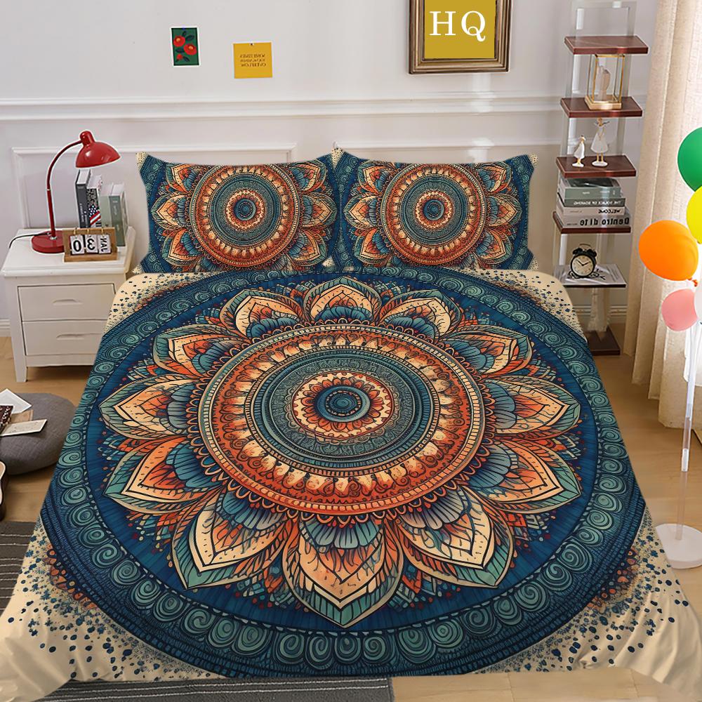 Mandala Printed Home Bedding Set Fashion Design Duvet Cover Set Single Double Size Comforter Cover Sets