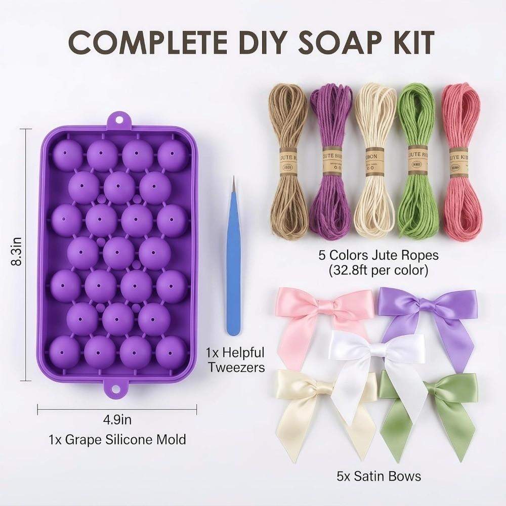 25 Grids Grape Ball Molds Round Shape Ice Cube Mold Creative Handmade Soap Molds Bar Party