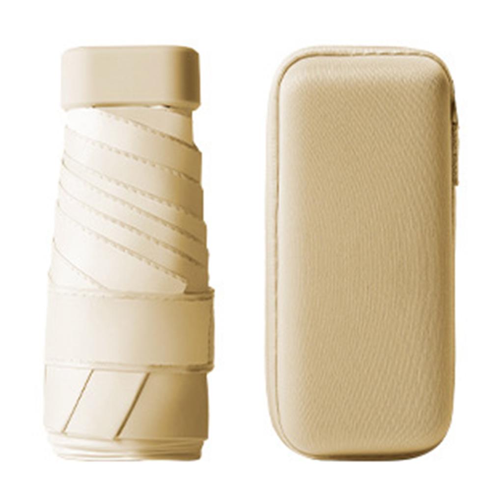 Мини складной зонт от солнца, портативные капсульные зонты от солнца с ящиком для хранения, наружные зонты от дождя для шопинга и путешествий