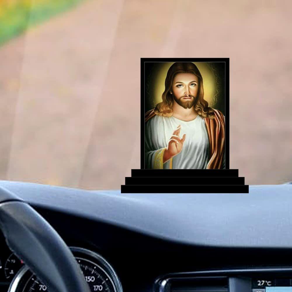 Иисус Деревянный Идол для приборной панели автомобиля, религиозная статуэтка ручной работы для домашнего декора, католический христианский выставочный образец, последняя версия