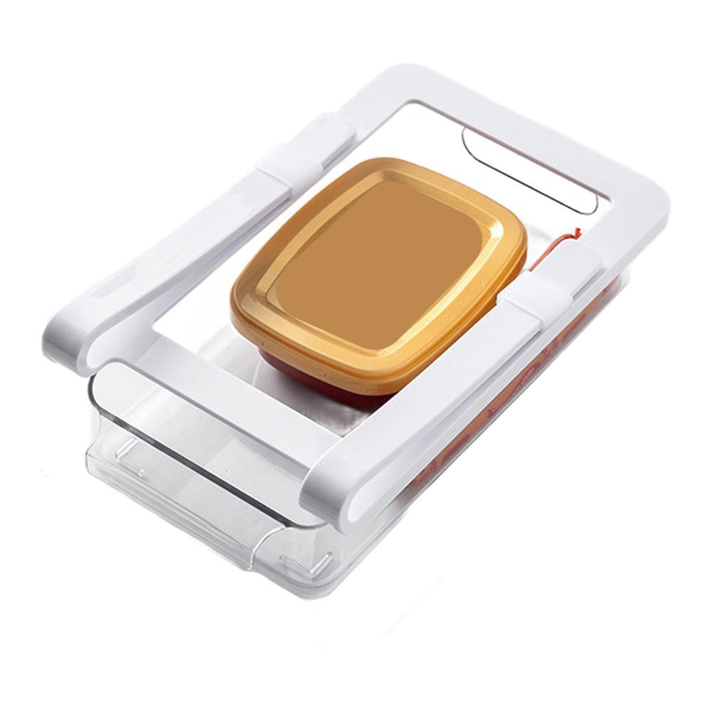 Органайзеры для ящиков холодильника для организации продуктов под полкой. Два выдвижных ящика максимально увеличивают вместимость.