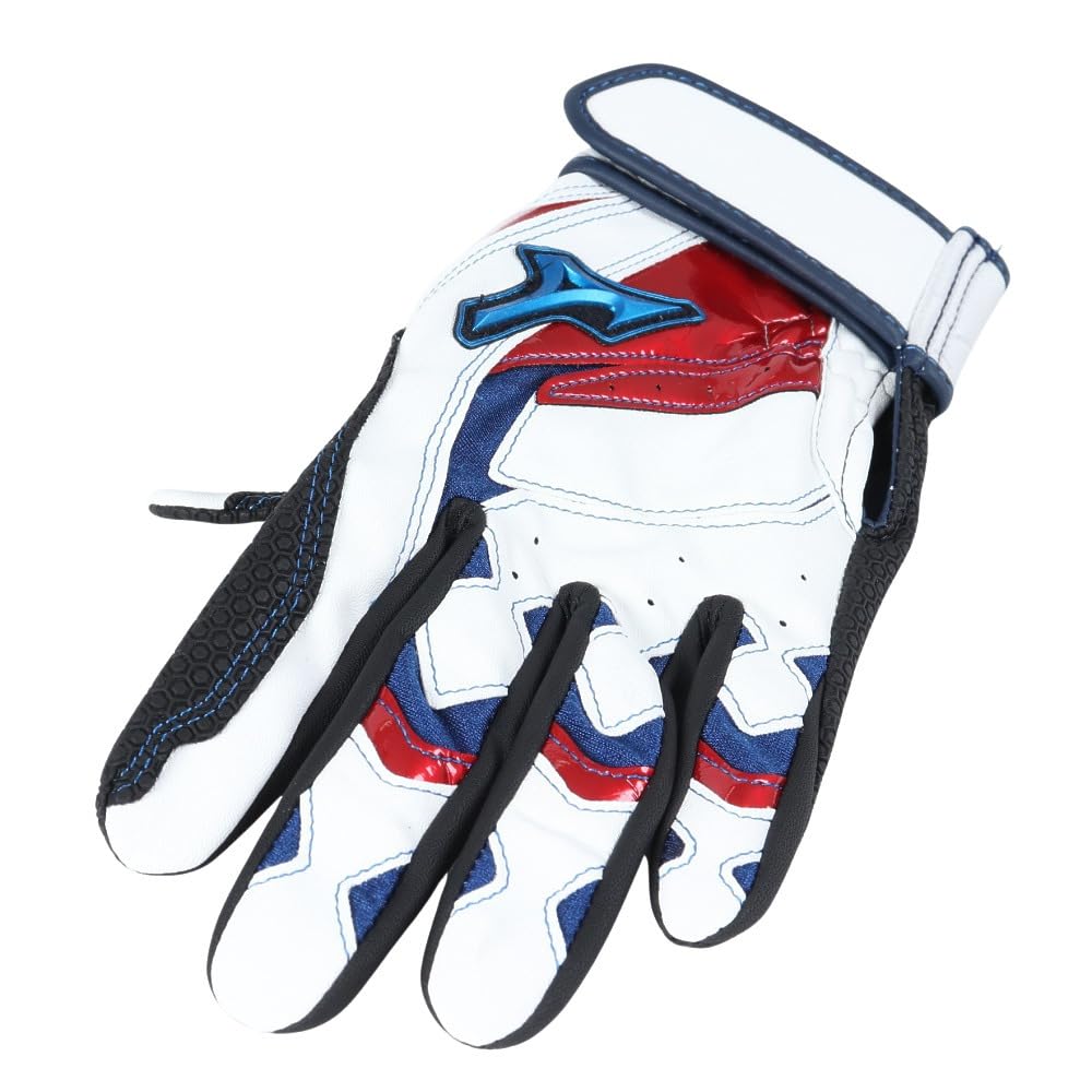 Mizuno Junior Batting WILLDRIVE BLUE 1EJEY52801 x (MIZUNO) Glove, (White Red/JL/Jr)