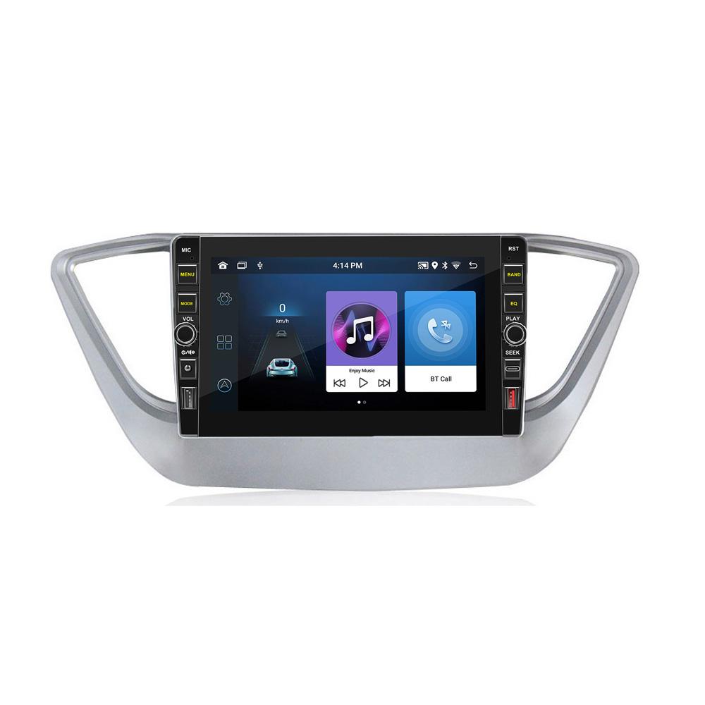 8-дюймовый Wi-Fi 2Din Android автомобильный радиоприемник мультимедийный видеоплеер для Hyundai Solaris 2 Verna 2017-2020 с кнопкой Carplay GPS 2 + 32 ГБ