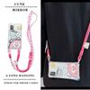 KEYSION Crossbody Strap Phone Case for Samsung A51 4G Cute Cartoon Long Lanyard Mirror Shockproof Cover for Galaxy A51