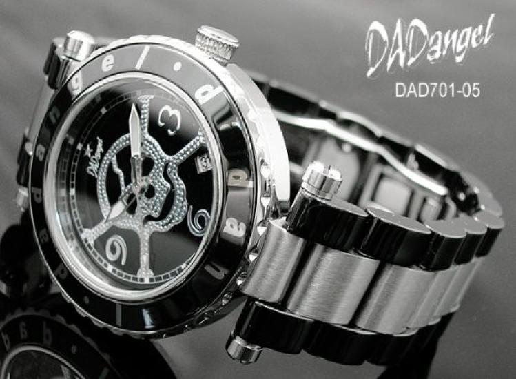 Часы DADANGEL с черепом, черные, керамические, нержавеющая сталь, японский кварц с календарем, простой инструмент для регулировки браслета, подарок для мужчин и