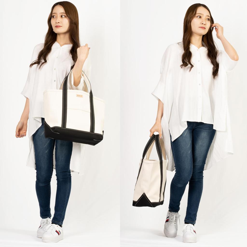 Сумка-тоут Iwafune Canvas Сумка-тоут Большая вместимость Большая холщовая сумка отечественного производства Япония Ship and Rock Базовая женская сумка-тоут (черный)