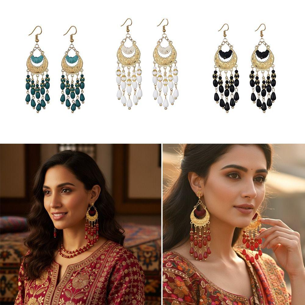 Boho Ethnic Dangle Earring Metal Ear Studs Vintage Drop Pendant Earrings  Jewelry