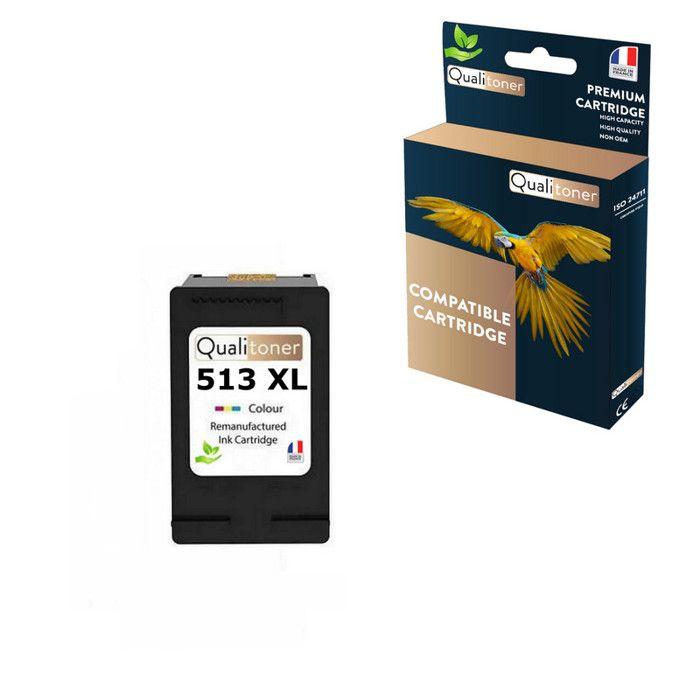 Cartouche d'encre reconditionnée - QUALITONER - CL513XL - Couleur - 14,5 ml - Compatible Canon PIXMA