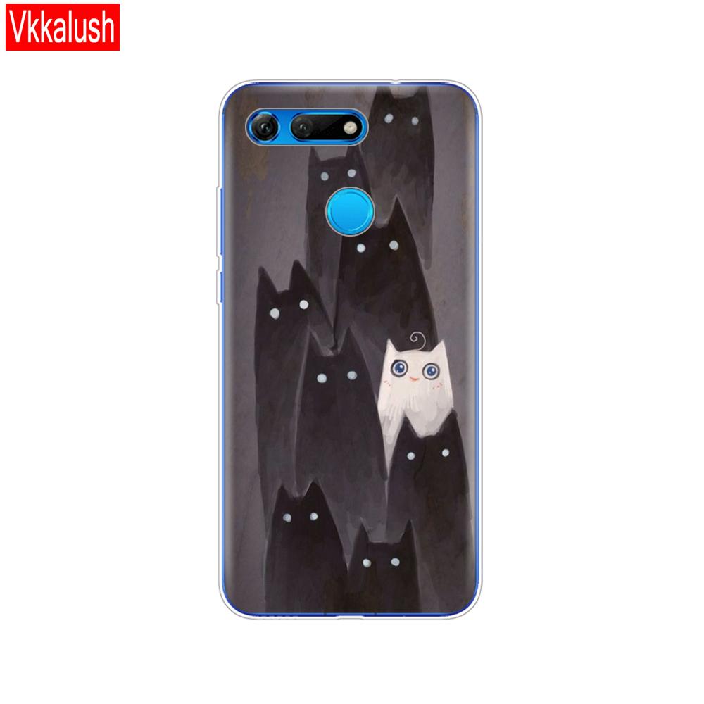 Силиконовый чехол для телефона для Huawei Honor View 20 V20, чехол из ТПУ, мягкий силиконовый чехол для Honor V20, чехол с милым животным узором