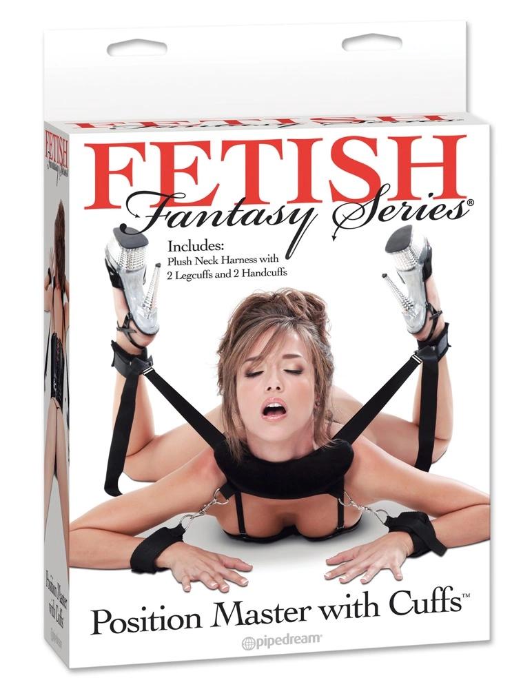 Fetish Fantasy Series - Leg and Arm Harness with Neck Collar Black