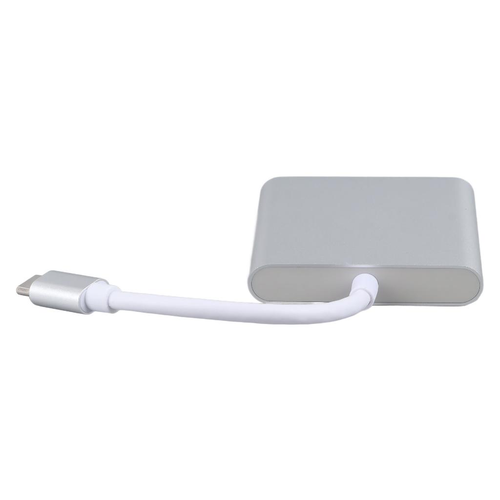 USB C Docking Station 3 in 1 Aluminum Alloy 4K HD 5Gbps Transmission 60W PD Power USB C Hub for TV Projector Computer