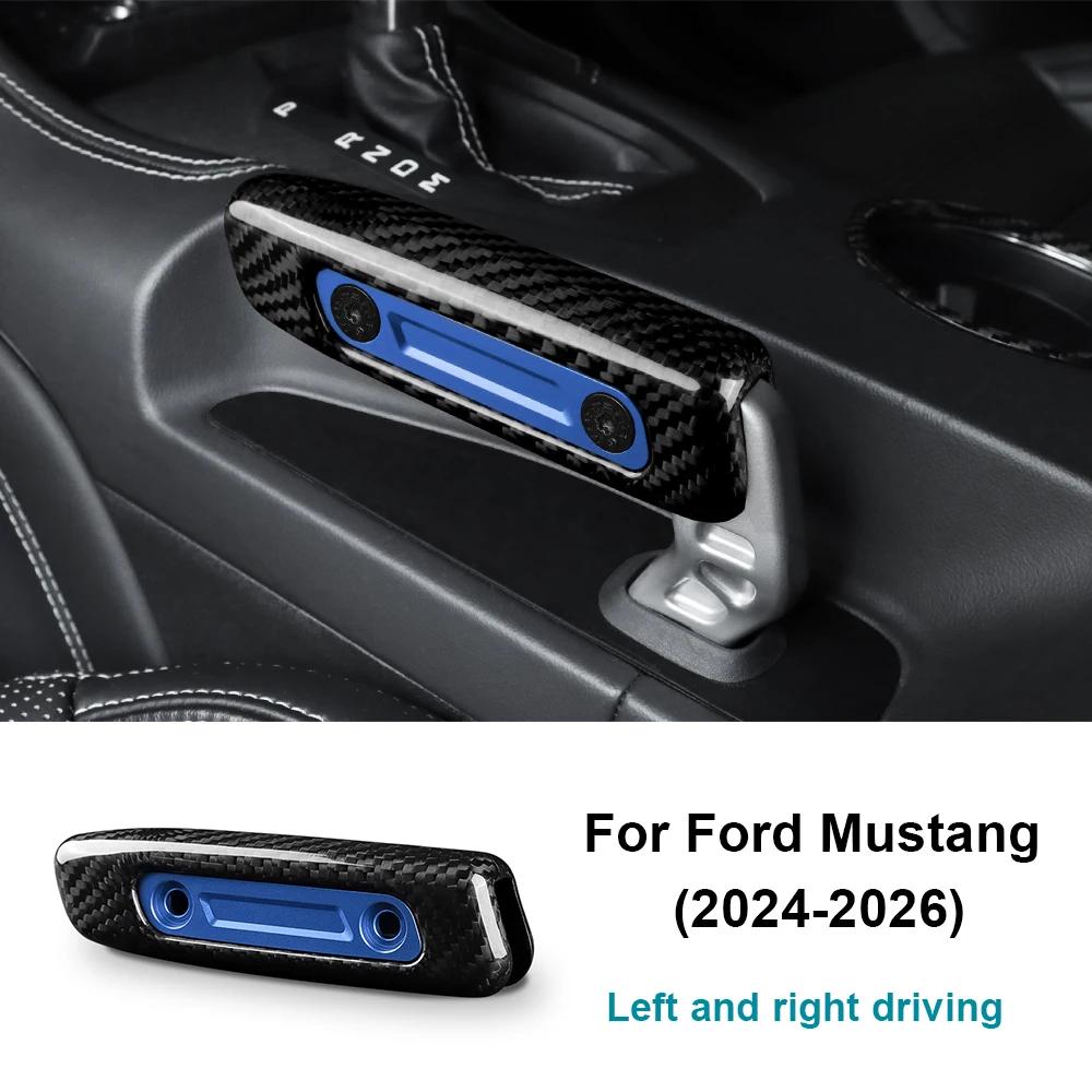 For Ford Mustang GT Dark Horse EcoBoost 2024 2025 2026 LHD RHD Real Hard Carbon Fiber Cover Replace Handbrake Grip Trim Handle