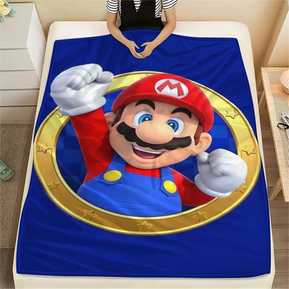 Mario Cozy Household Printed Blanket, Flannel Blanket Adapt to Bed, Sofa, Bedroom, Travel and Picnic Use.-TING