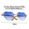 Mini Plush Doll Accessories Glasses Clothes Cute Heart Frame Plush Doll Eyeglasses For 20cm Dolls