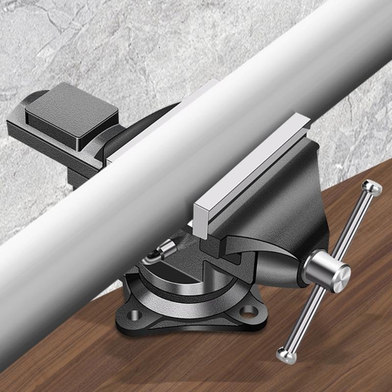 Многоцелевые тиски для верстака, настольные, зажимные, сверхмощные, с поворотным основанием, для деревообработки, металла